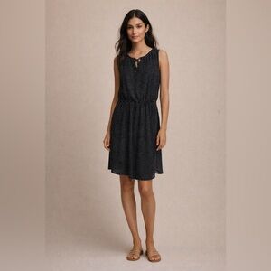 JustFab Polka Dot Sleeveless Hi Lo Hem Dress